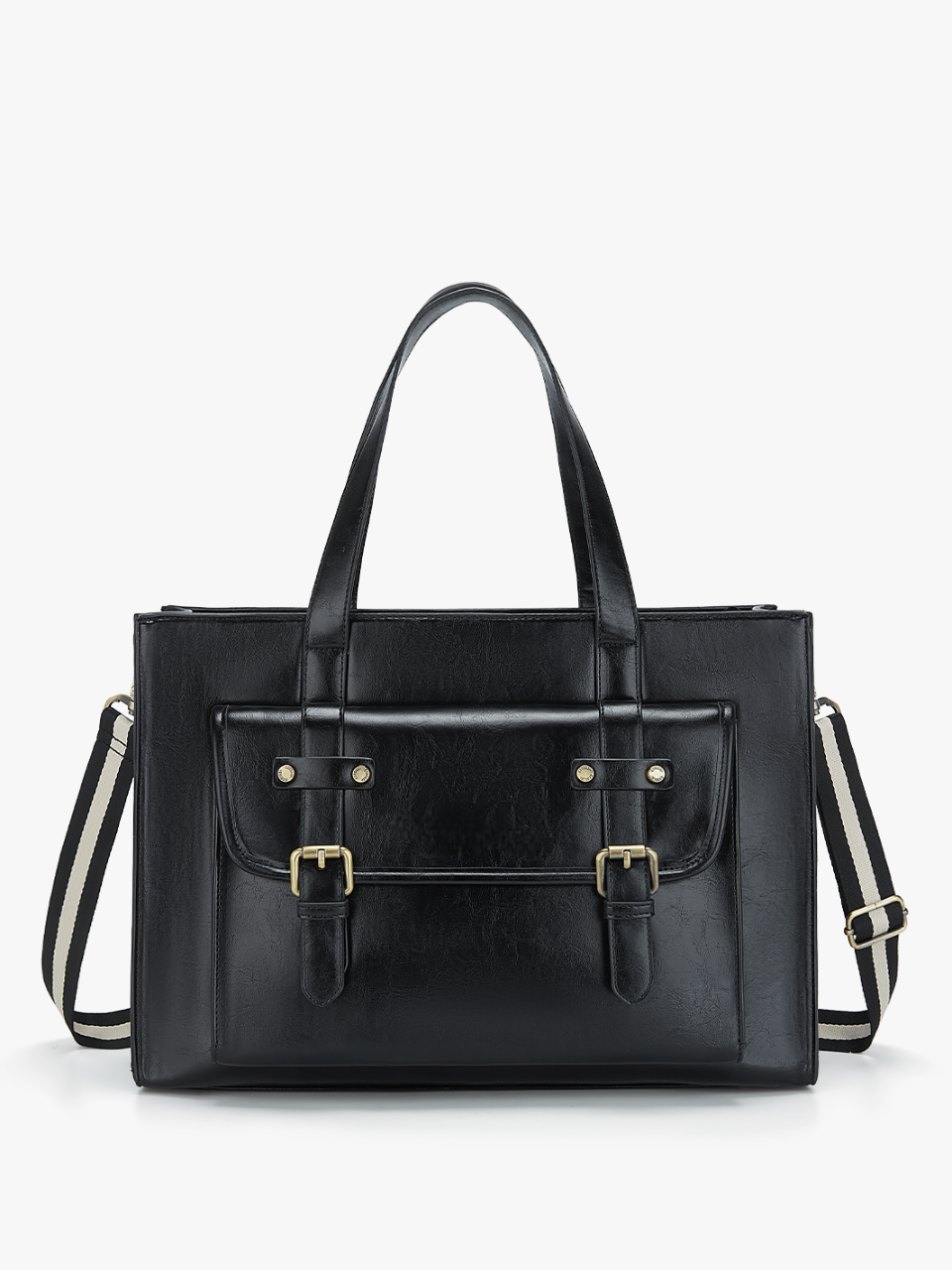 Olivia's Classic Vegan Leather Handbag Laptop Tote