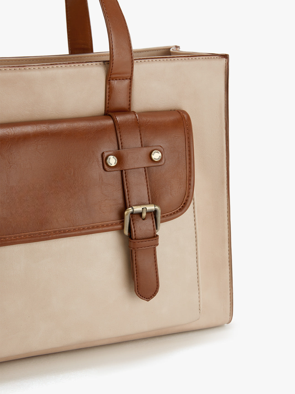 Olivia's Classic Vegan Leather Handbag Laptop Tote