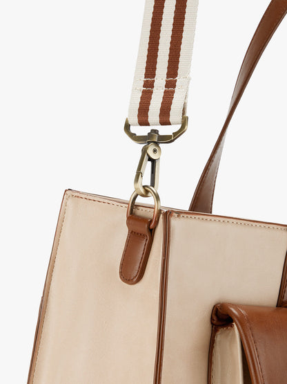 Olivia's Classic Vegan Leather Handbag Laptop Tote