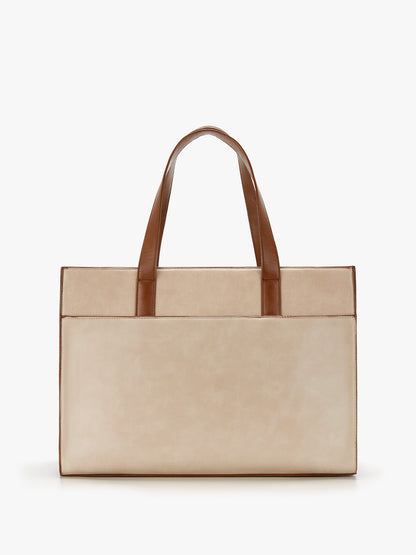 Olivia's Classic Vegan Leather Handbag Laptop Tote