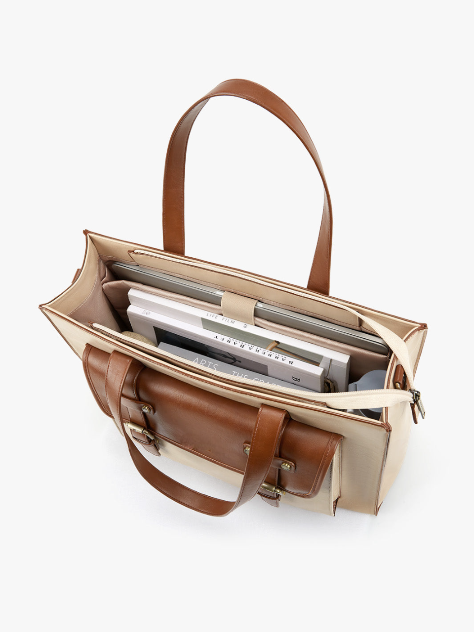 Olivia's Classic Vegan Leather Handbag Laptop Tote