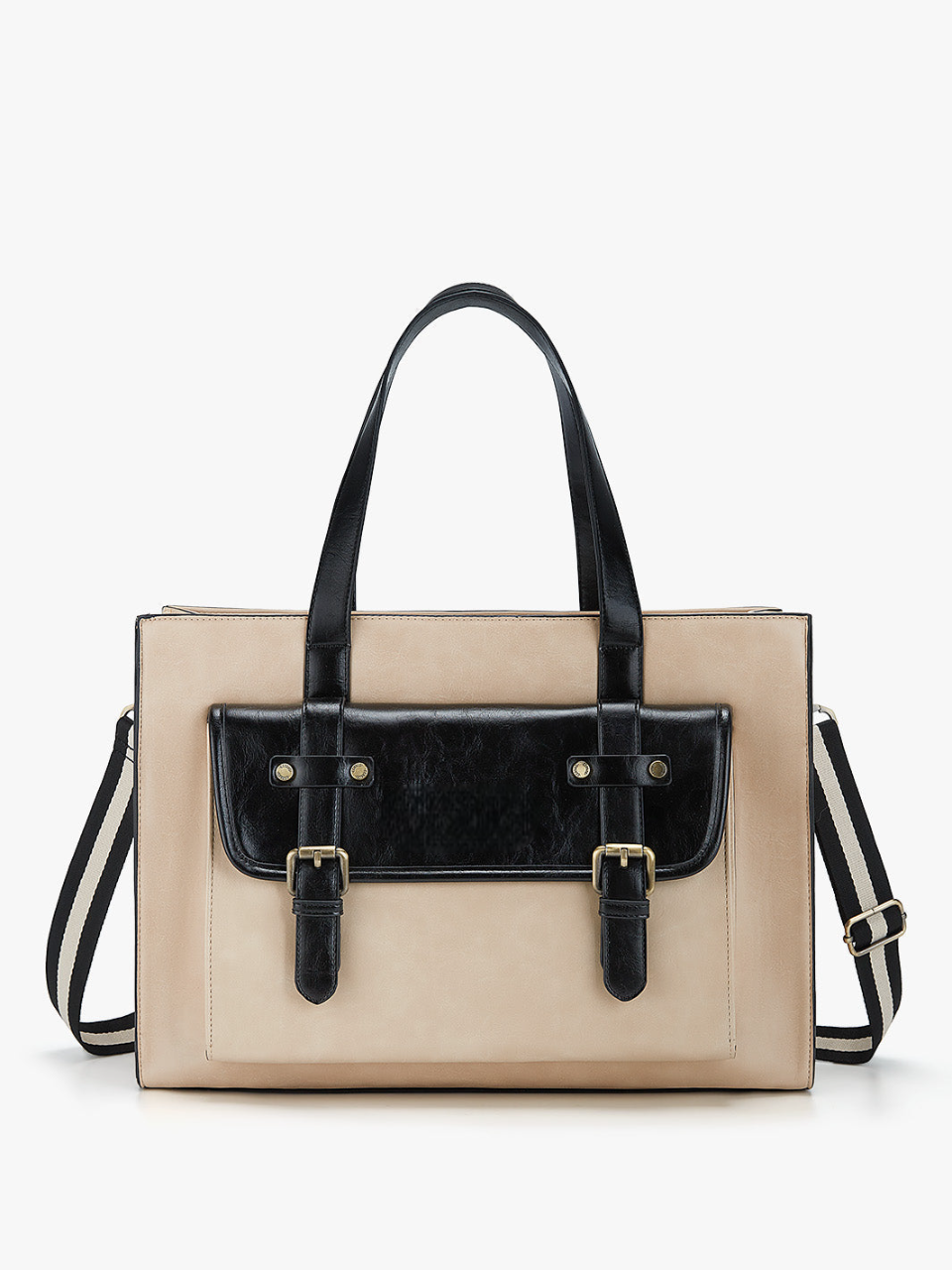 Olivia's Classic Vegan Leather Handbag Laptop Tote