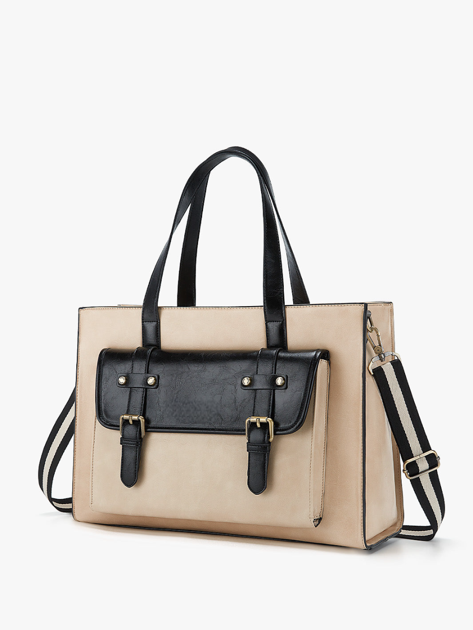 Olivia's Classic Vegan Leather Handbag Laptop Tote