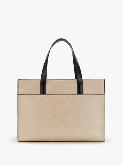 Olivia's Classic Vegan Leather Handbag Laptop Tote