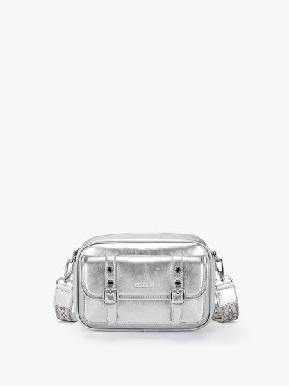 Mia Wide Strap Leather Crossbody Bag