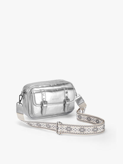 Mia Wide Strap Leather Crossbody Bag