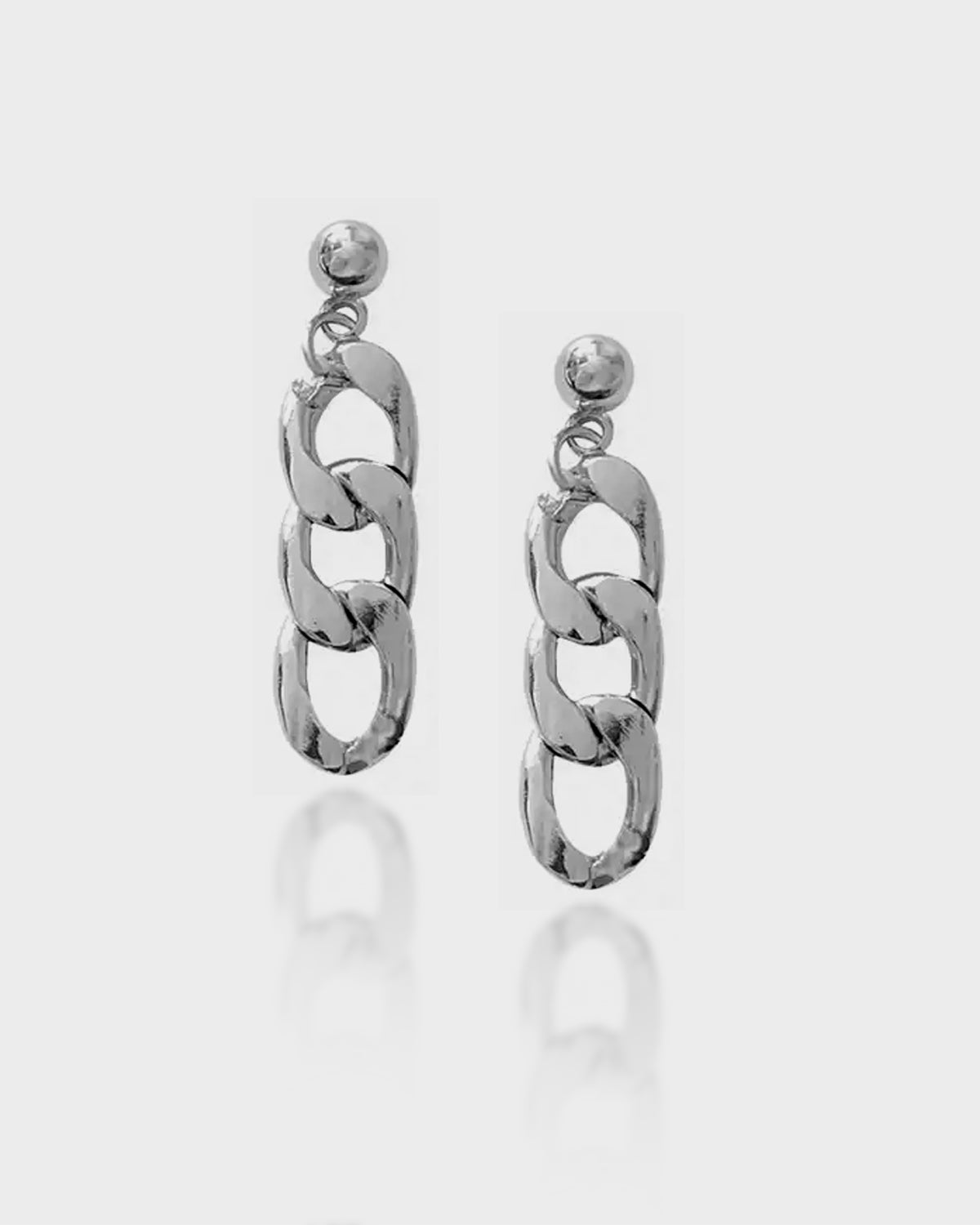 Linked Earrings Silver