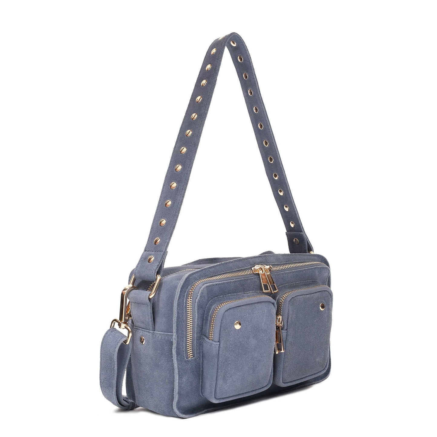 Ellie Wildlederjeans mit Gold x Message