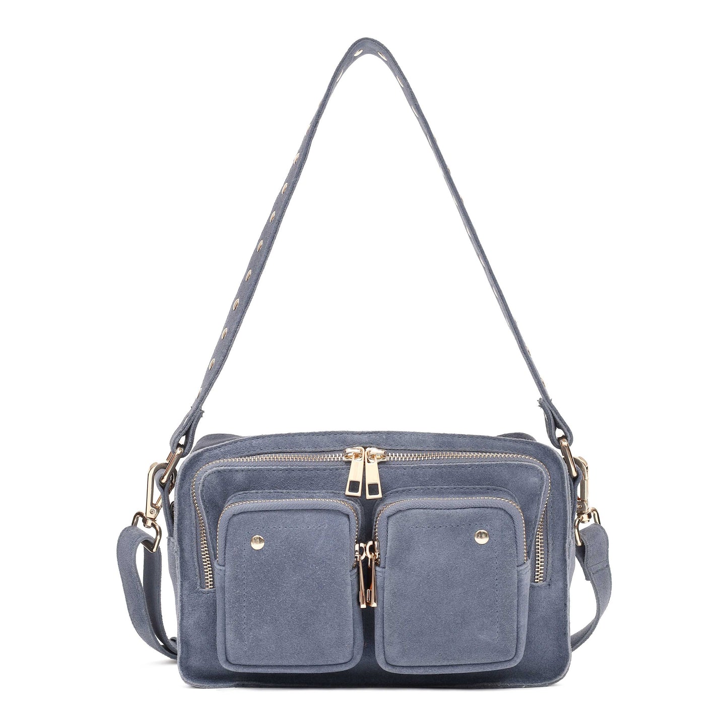 Ellie Wildlederjeans mit Gold x Message