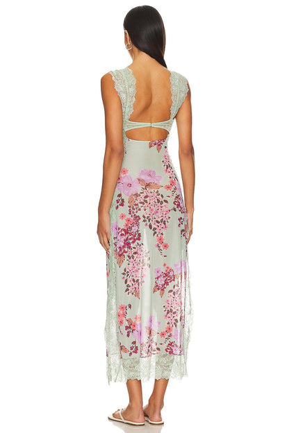 Floral Lace Maxi Dress