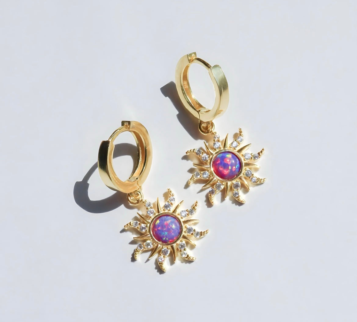 Rapunzel Opal Sun Earrings