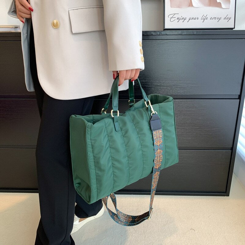 Olives Puffer Midi Tote