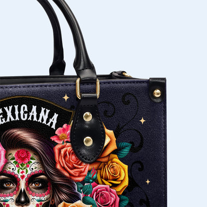 The Girl And Roses - Personalized Custom Leather Handbag - HB_MX28