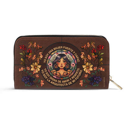 Mujer Fuerte Y Capaz - Women Leather Wallet - HG08WL