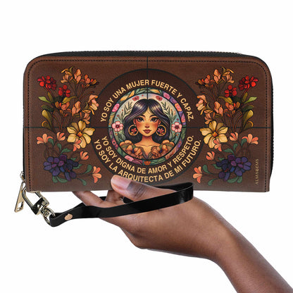 Mujer Fuerte Y Capaz - Women Leather Wallet - HG08WL