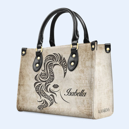 Latina Girl- Personalized Custom Leather Handbag - HG36