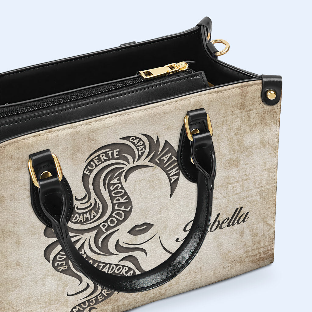 Latina Girl- Personalized Custom Leather Handbag - HG36