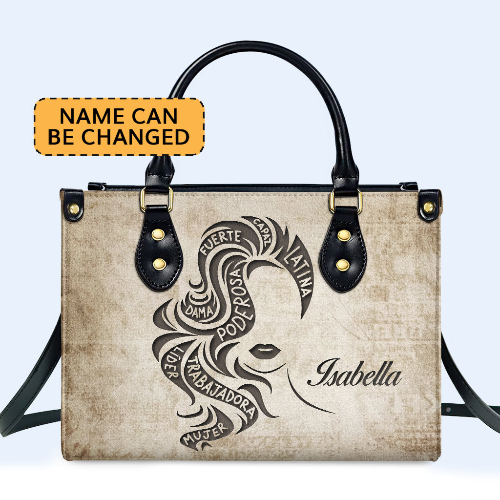 Latina Girl- Personalized Custom Leather Handbag - HG36