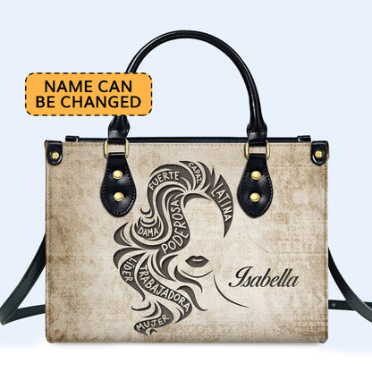 Latina Girl- Personalized Custom Leather Handbag - HG36