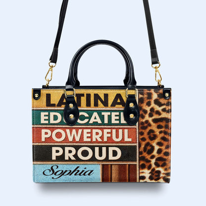 Proud Latina - Personalized Custom Leather Handbag - HG54