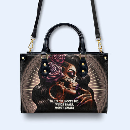 Nails Did Hoops Big - Personalized Custom Leather Handbag - HG60