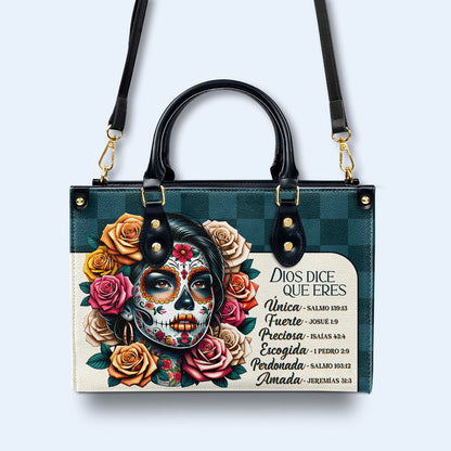 Dios Dice Que Eres - Personalized Custom Leather Handbag - HG64