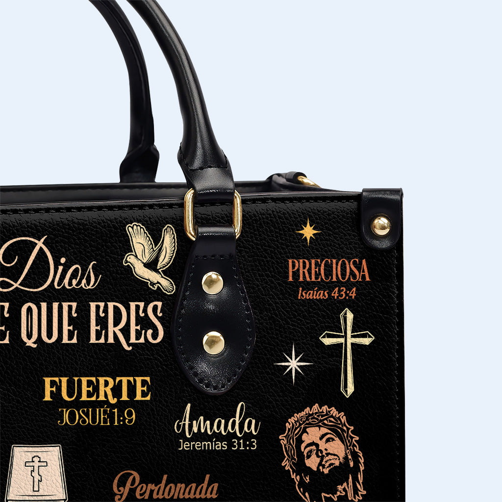 Dios Dice Que Eres - Personalized Custom Leather Handbag - HG66