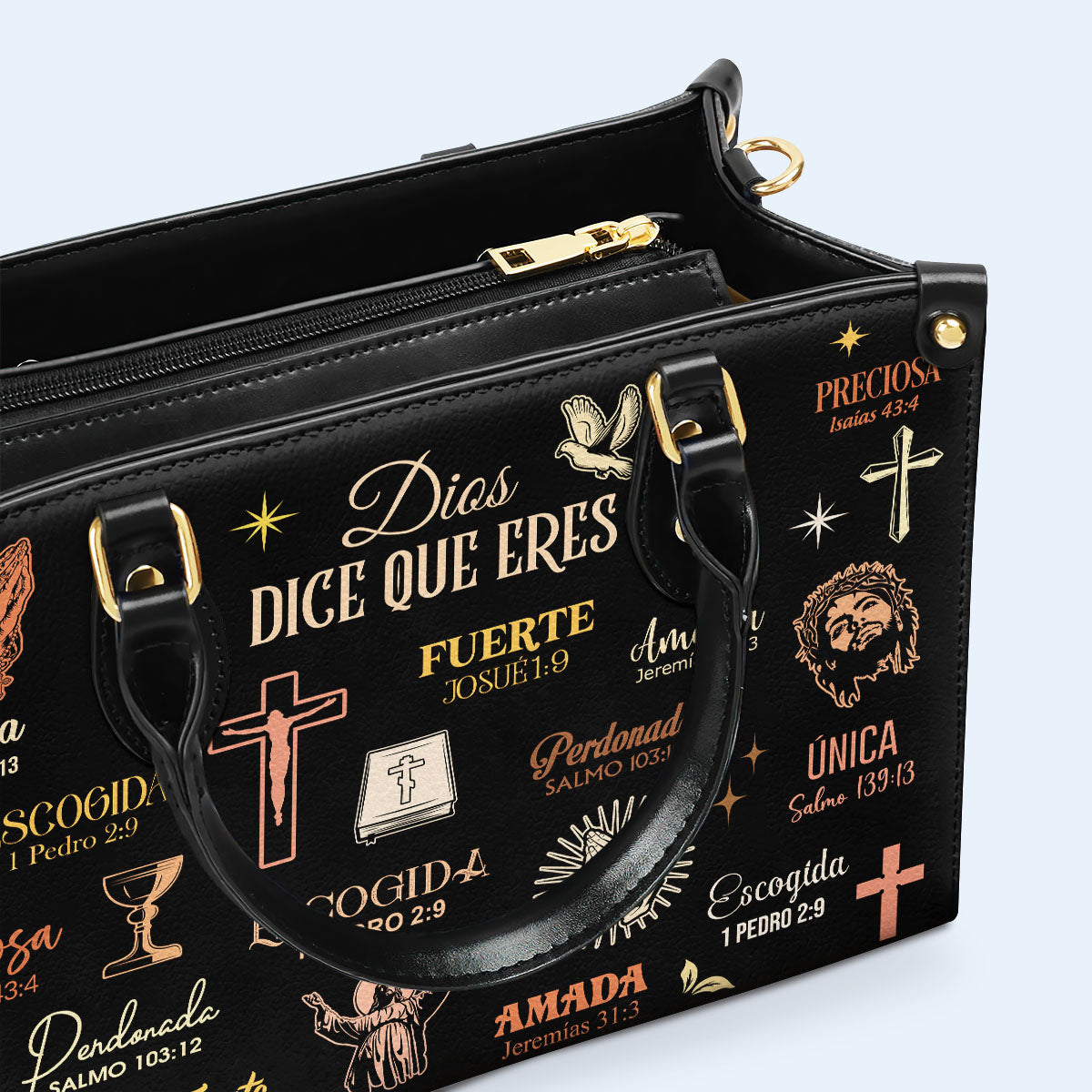 Dios Dice Que Eres - Personalized Custom Leather Handbag - HG66