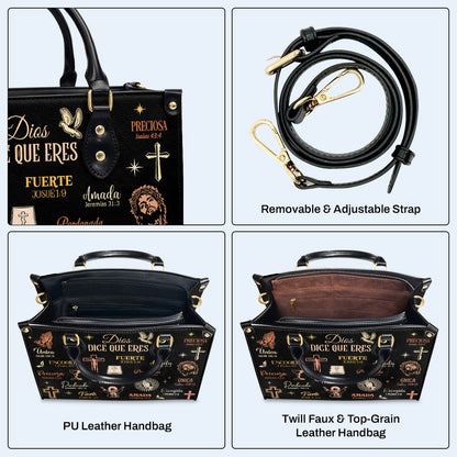 Dios Dice Que Eres - Personalized Custom Leather Handbag - HG66