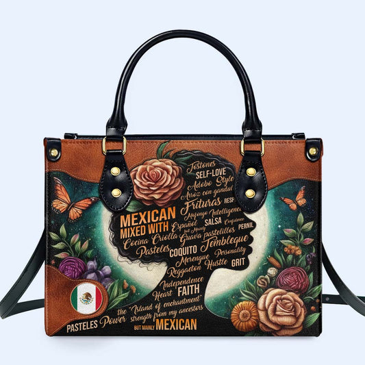 Hispanic Mixed With ... - Personalized Custom Leather Handbag - HS018_HB