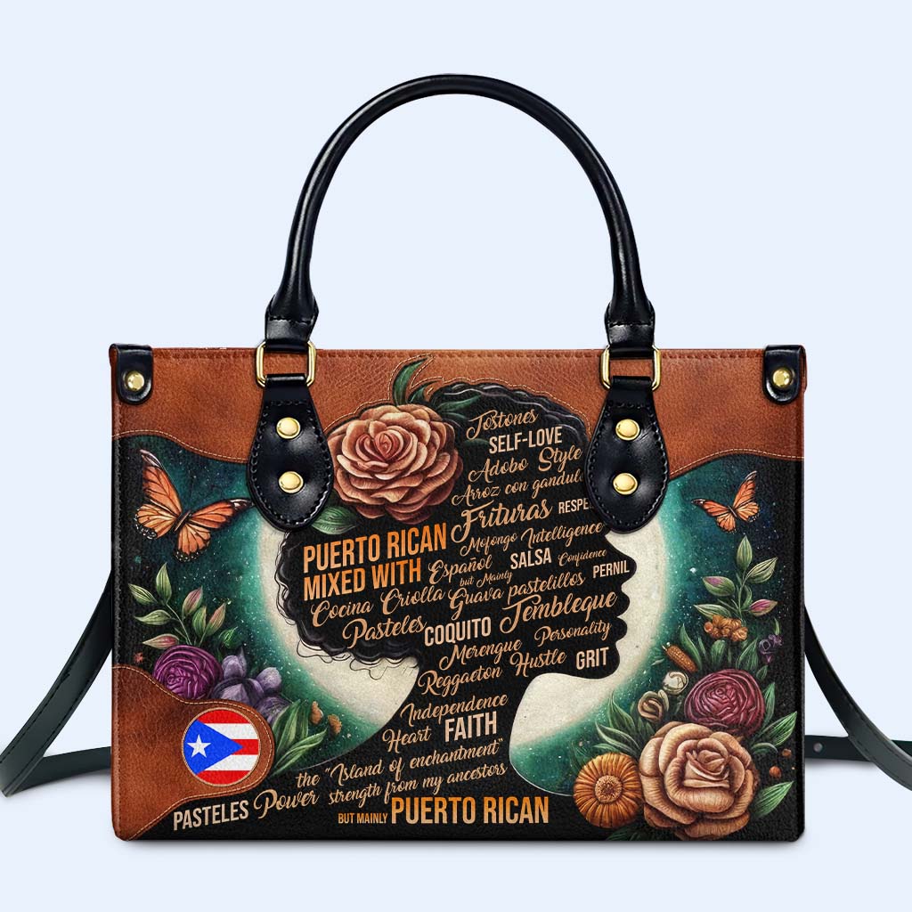 Hispanic Mixed With ... - Personalized Custom Leather Handbag - HS018_HB