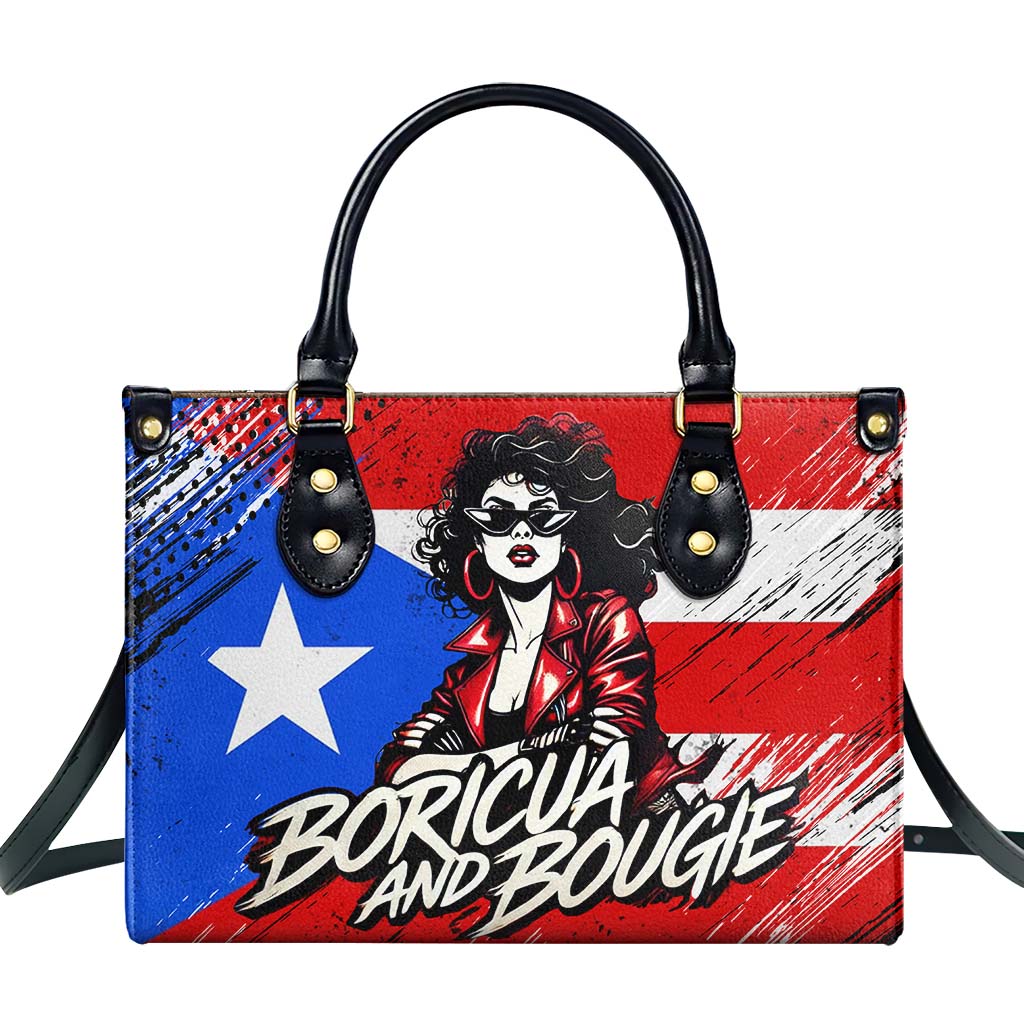 Boricua & Bougie - Personalized Custom Leather Handbag - HS022_HB