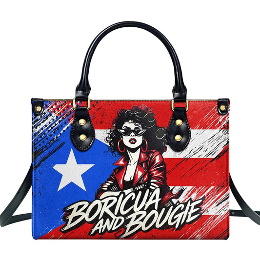 Boricua & Bougie - Personalized Custom Leather Handbag - HS022_HB