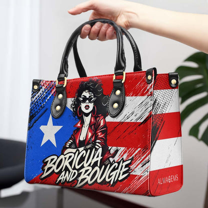 Boricua & Bougie - Personalized Custom Leather Handbag - HS022_HB