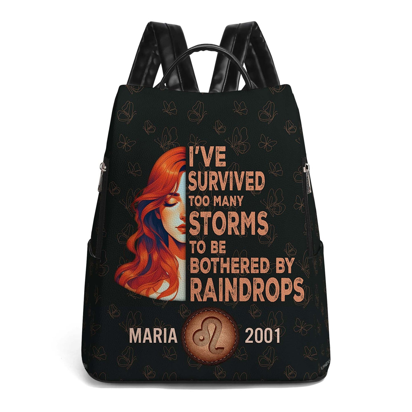 I've Survived Too Many Storms To Be Bothered By Raindrops  - Personalized Custom Leather BackPack - HS027_BP