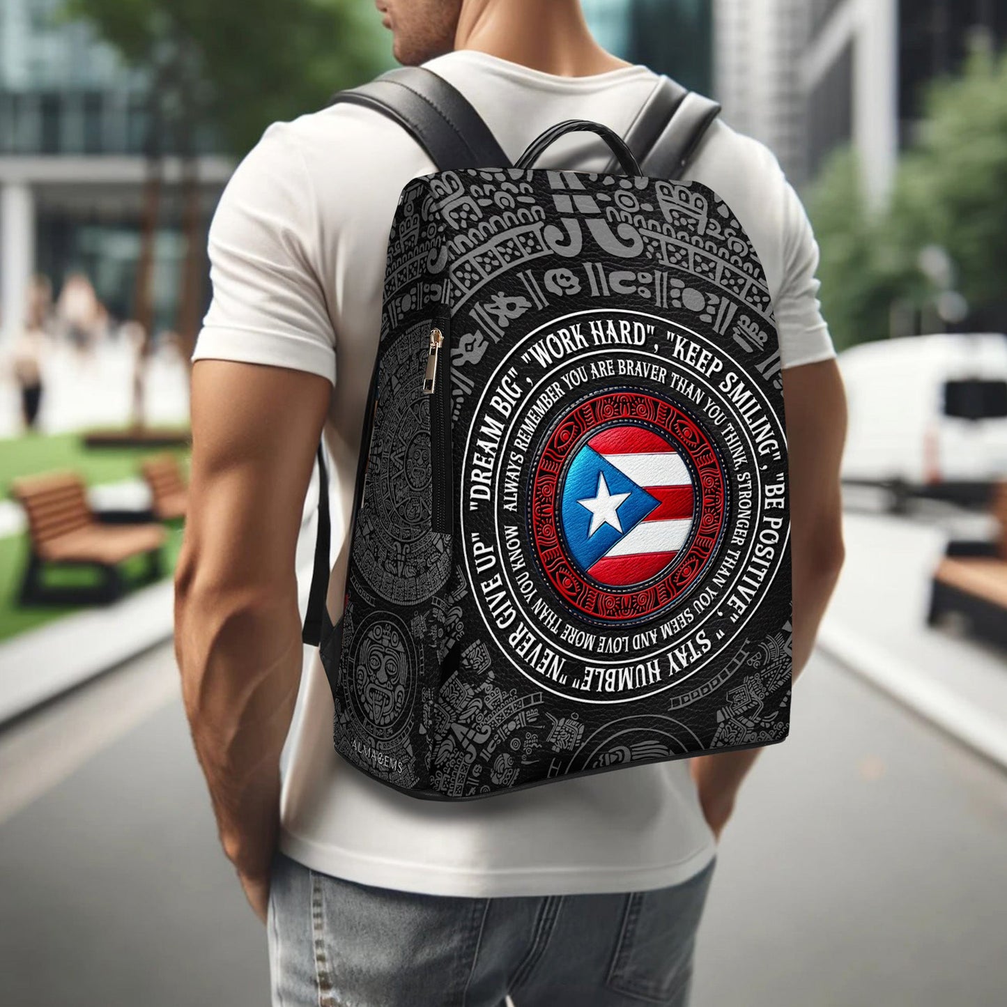 Always Remember You Are Braver Than You Think - Personalized Custom Leather Backpack - HS034_BP