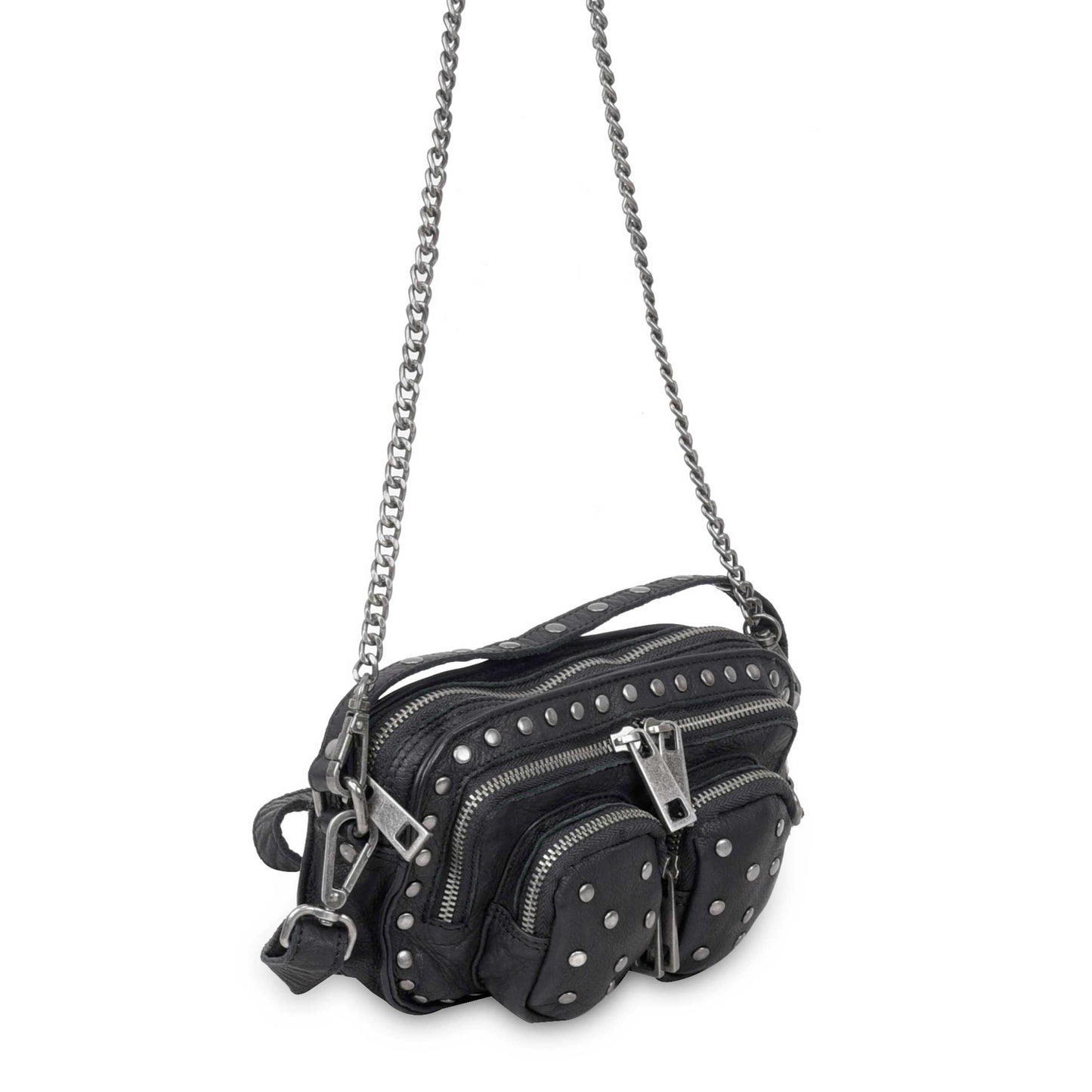Helena Rivet Washed Black mit Antiksilber