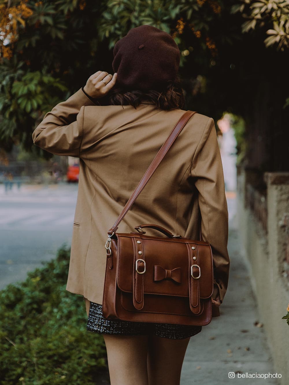 Women's Faux Leather Bow Messenger Bags