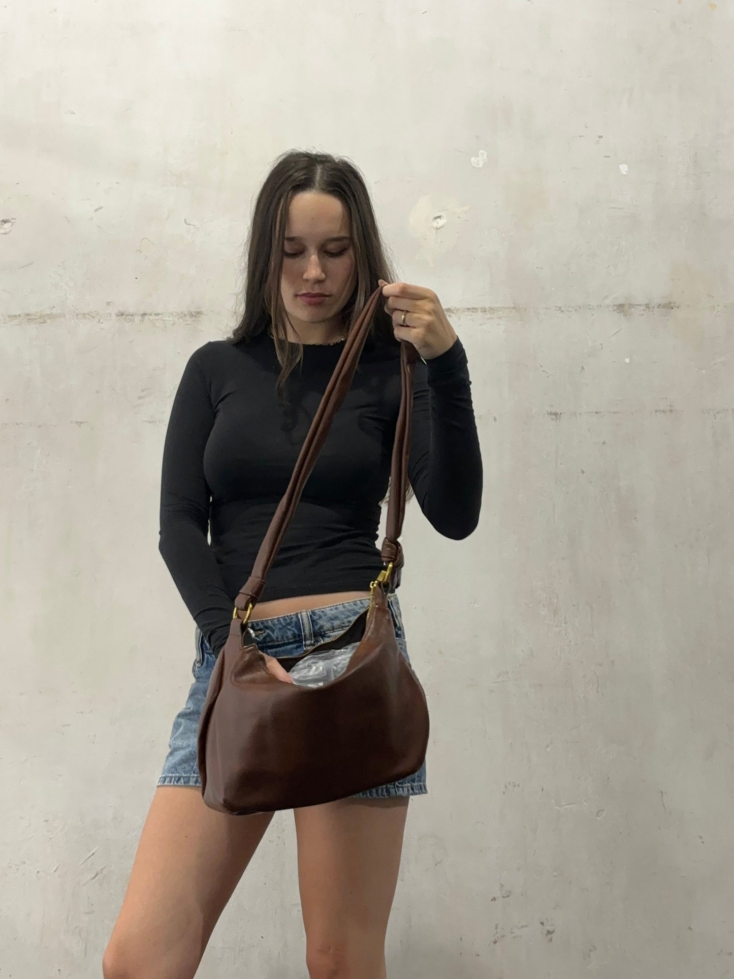 Knotted Sling Leather Bag