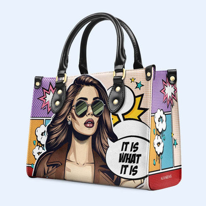 It Is What It Is - Personalized Custom Leather Handbag - ITIS03