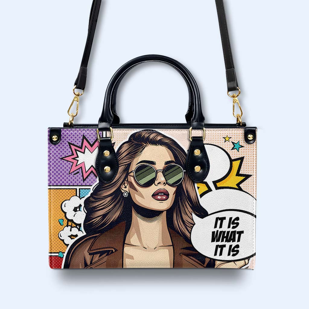 It Is What It Is - Personalized Custom Leather Handbag - ITIS03