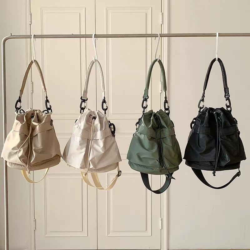 Olives Nylon Drawstring Bag