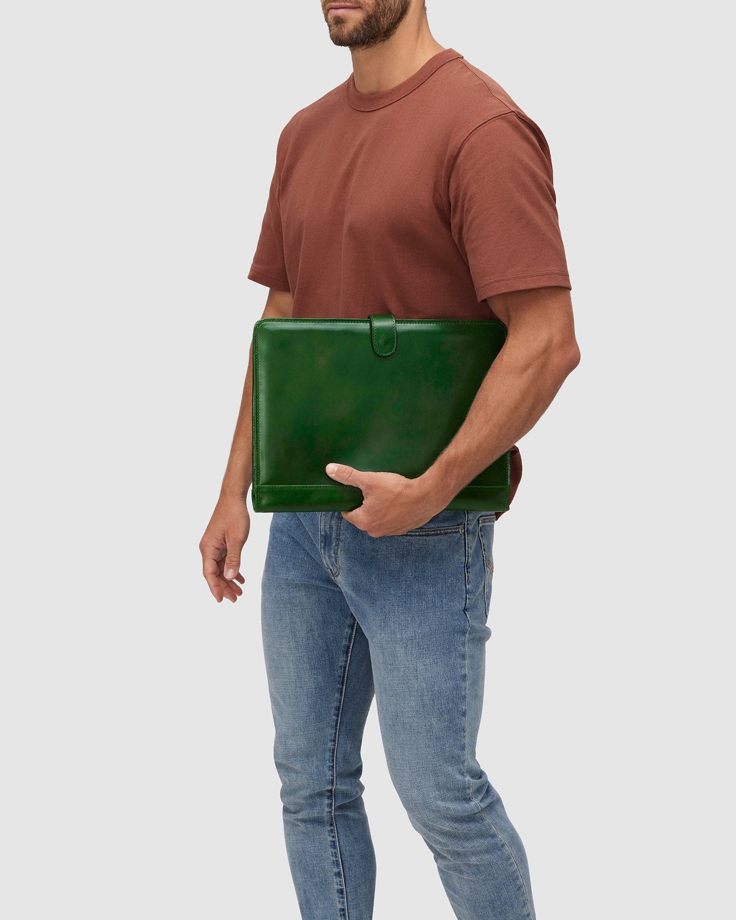 Imperial Green - Clip On Leather Compendium