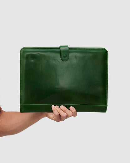 Imperial Green - Clip On Leather Compendium