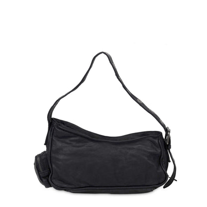 Jennifer Taschenniete Washed Black mit Antiksilber