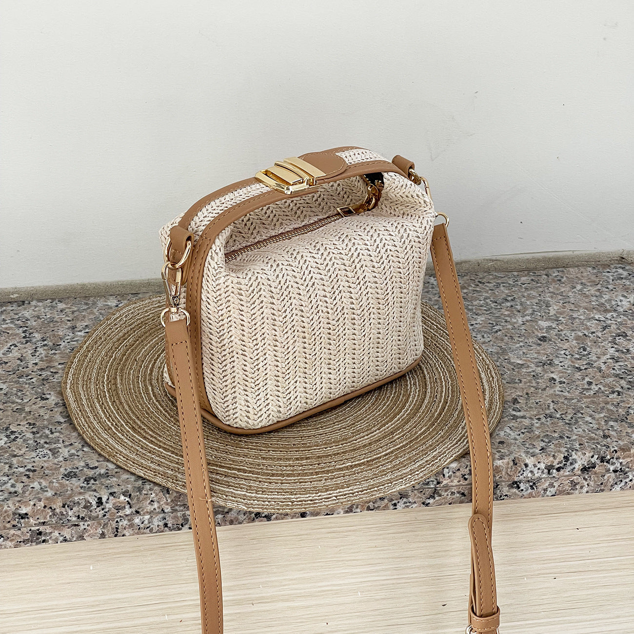 Poppy Mini Straw Crossbody