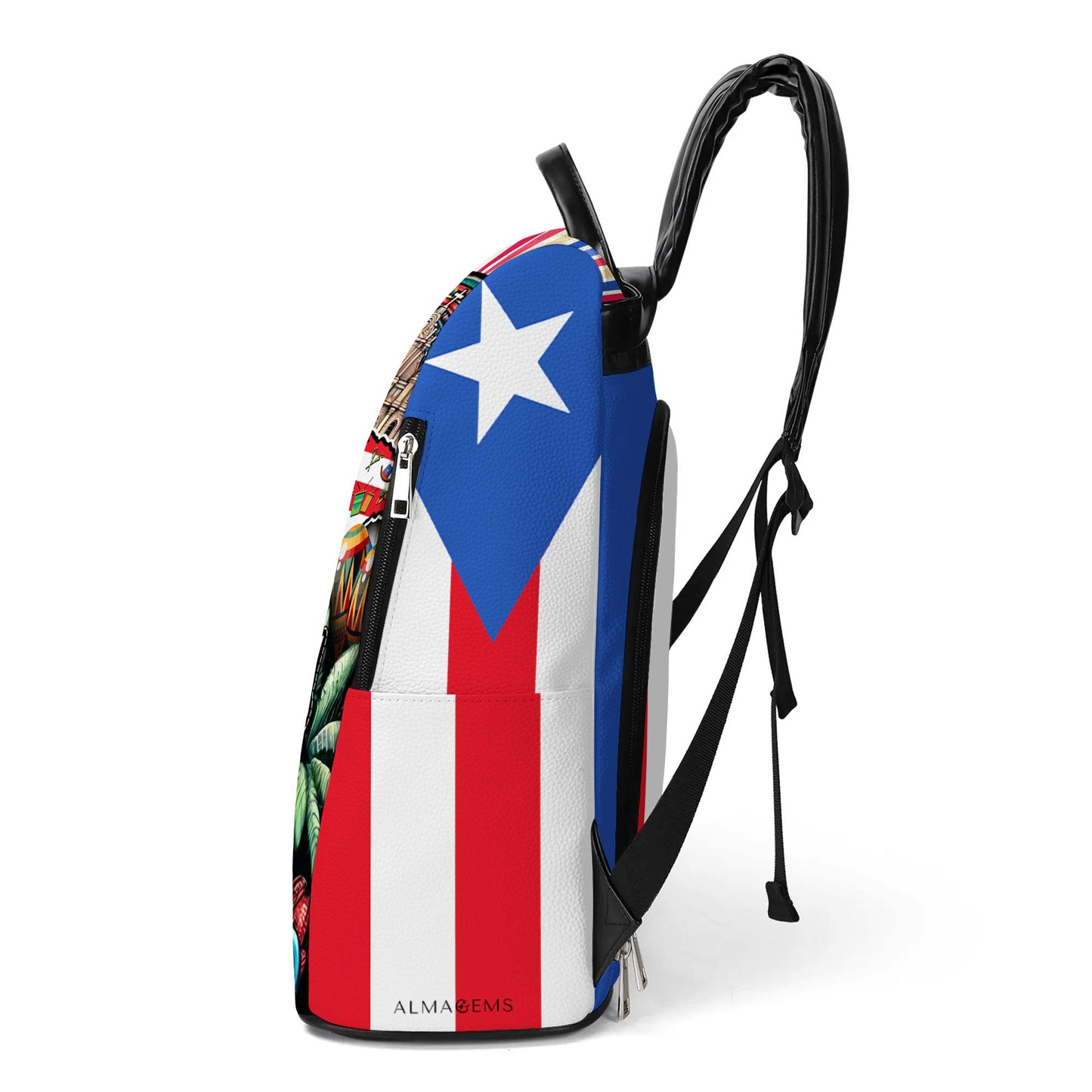 Hecho En Puerto Rico - Personalized Custom Leather BackPack - LA006_BP