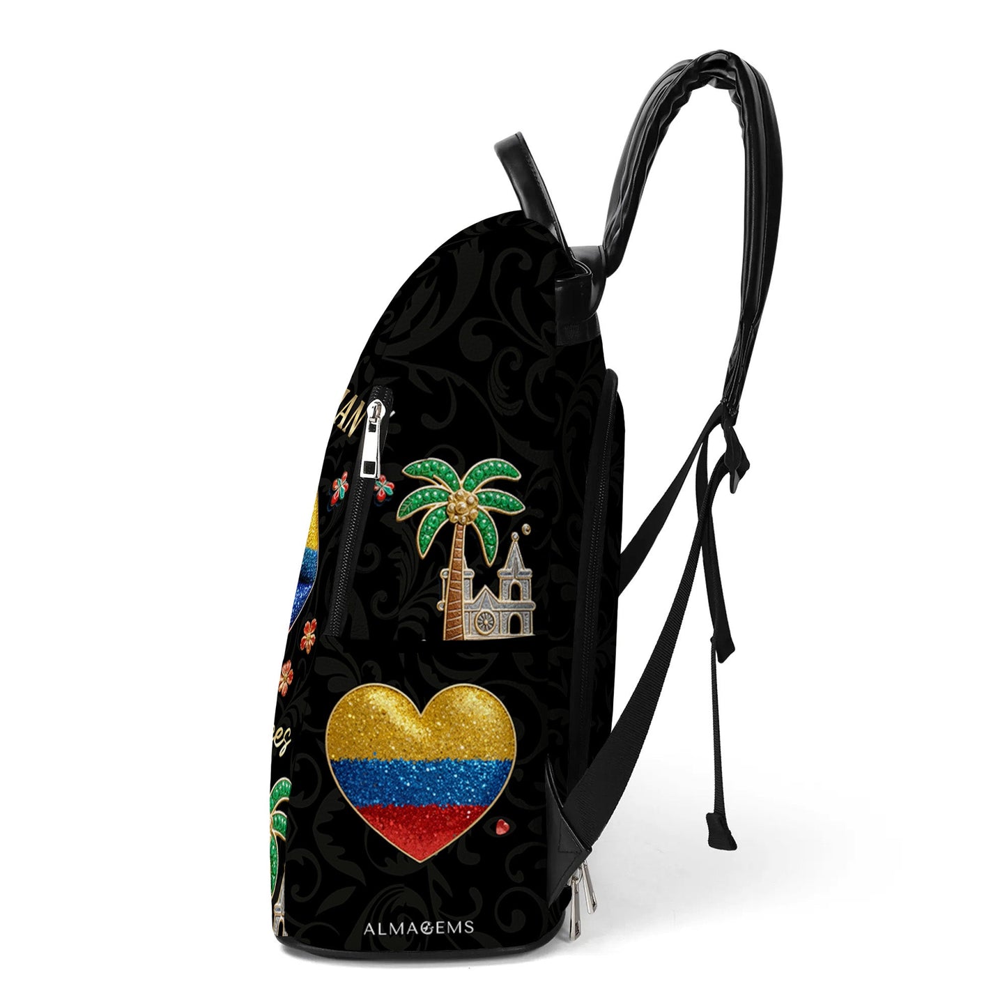 I'm Colombian. Pero No Te Pases - Personalized Custom Leather BackPack - LA012_BP