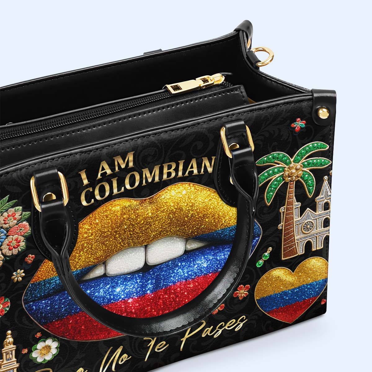 I'm Colombian Pero No Te Pases - Personalized Custom Leather Handbag - LA012_HB