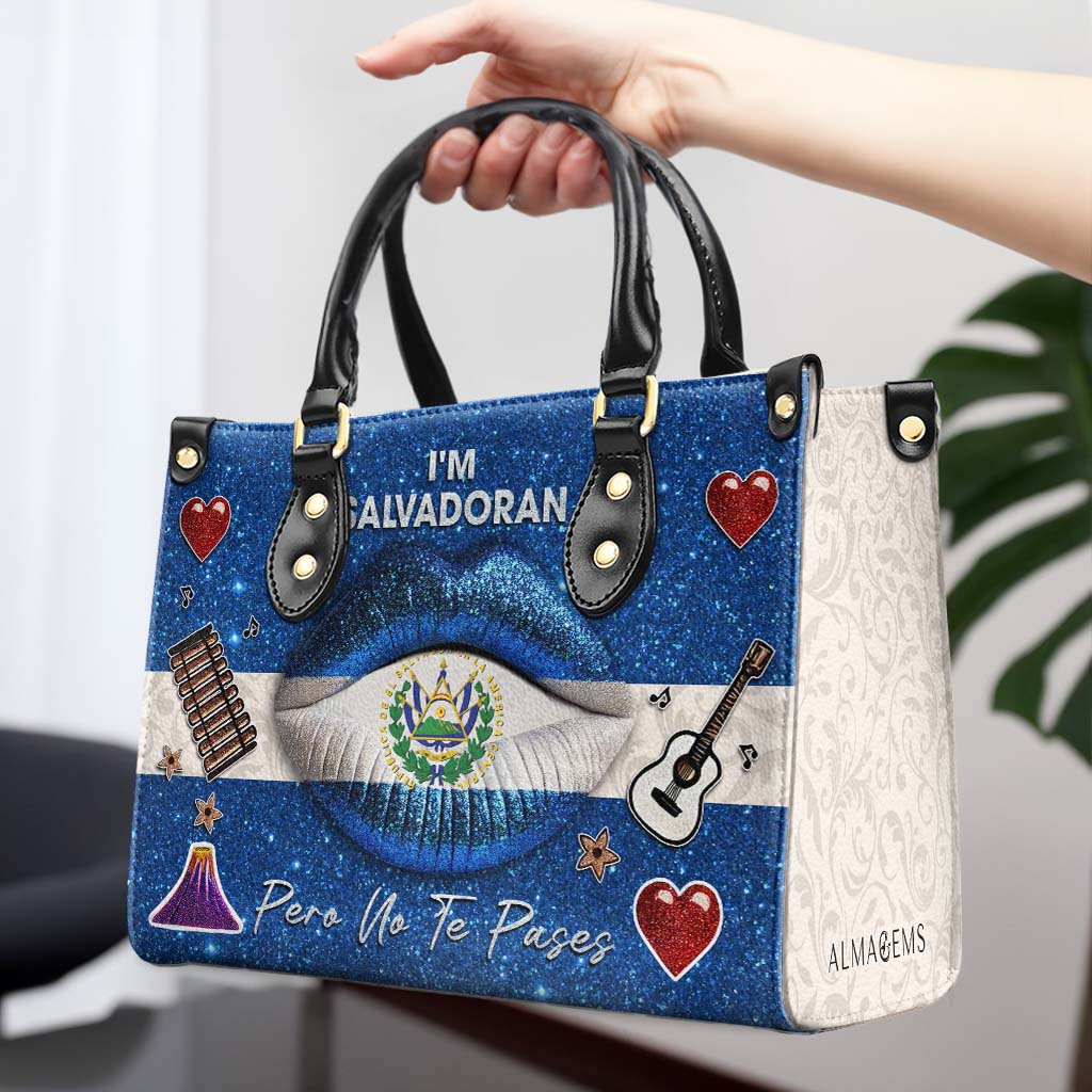 I'm Salvadoran Pero No Te Pases - Personalized Custom Leather Handbag - LA014_HB